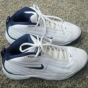 VTG CLASSIC 06/03 NIKE BASEBALL DOBLE CROCH MEN TENIS SHOES WHITE & BLUE SIZE 9